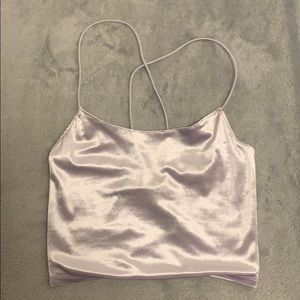 light purple velvet tank top
